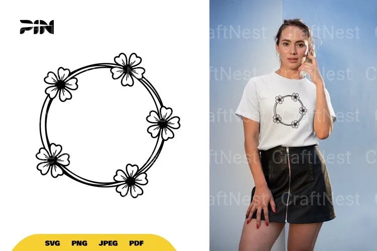 Floral Wreath SVG Bundle - CraftNest - Digital Crafting and Art