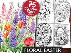 Floral Easter Coloring Books - CraftNest