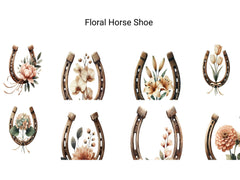 Floral Horseshoe - CraftNest - Digital Crafting and Art