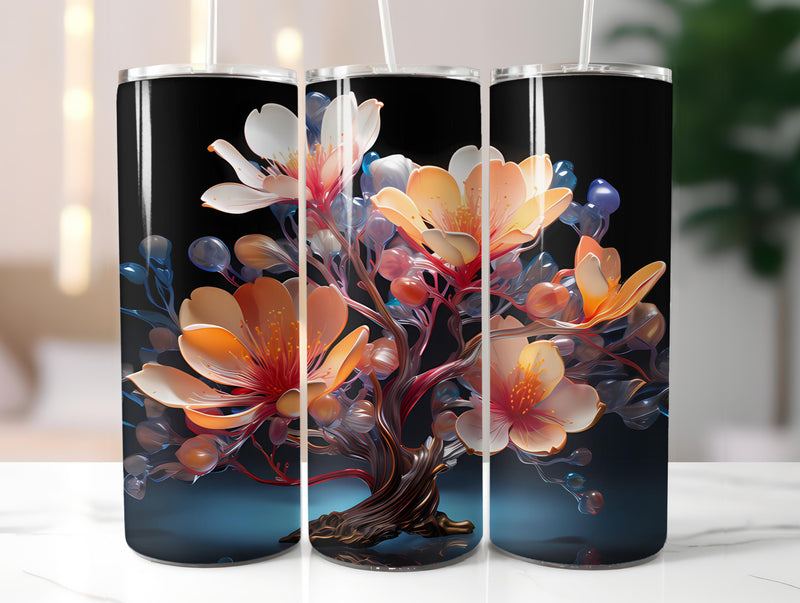 Floral Spring 3 Tumbler Wrap - CraftNest