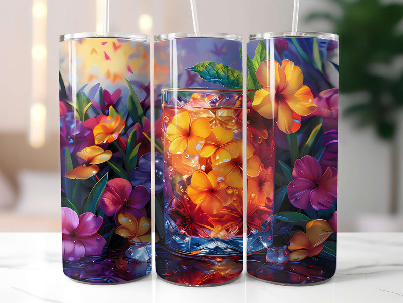 Floral Summer 5 Tumbler Wrap - CraftNest - Digital Crafting and Art