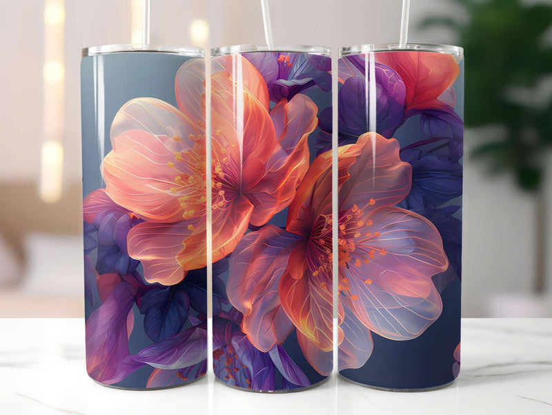 Floral Summer 3 Tumbler Wrap - CraftNest - Digital Crafting and Art