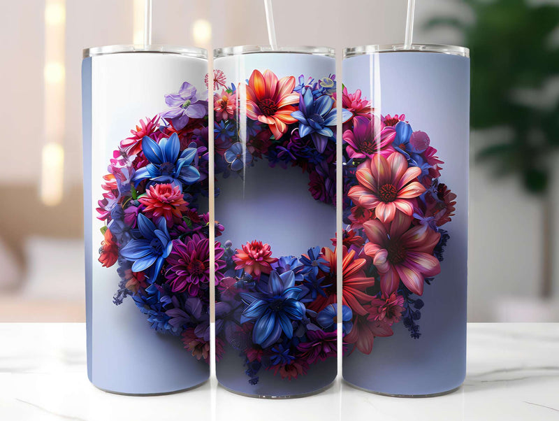 Floral Summer 4 Tumbler Wrap - CraftNest - Digital Crafting and Art