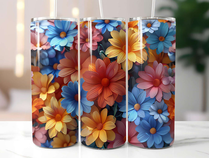 Floral Summer 4 Tumbler Wrap - CraftNest - Digital Crafting and Art