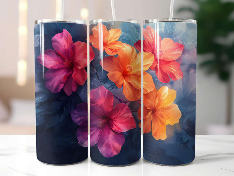 Floral Summer 3 Tumbler Wrap - CraftNest - Digital Crafting and Art