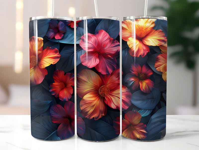 Floral Summer 4 Tumbler Wrap - CraftNest - Digital Crafting and Art