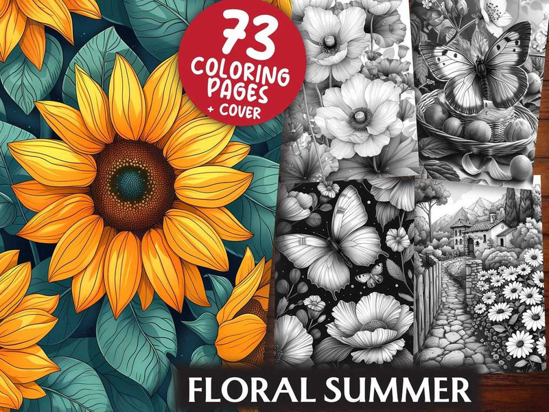 Floral Summer Coloring Books - CraftNest - Digital Crafting and Art