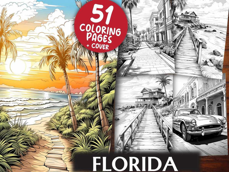 Florida Coloring Books - CraftNest