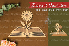 Flower Book Laser Cut Decoration Clipart Bundle - CraftNest - Digital Crafting and Art