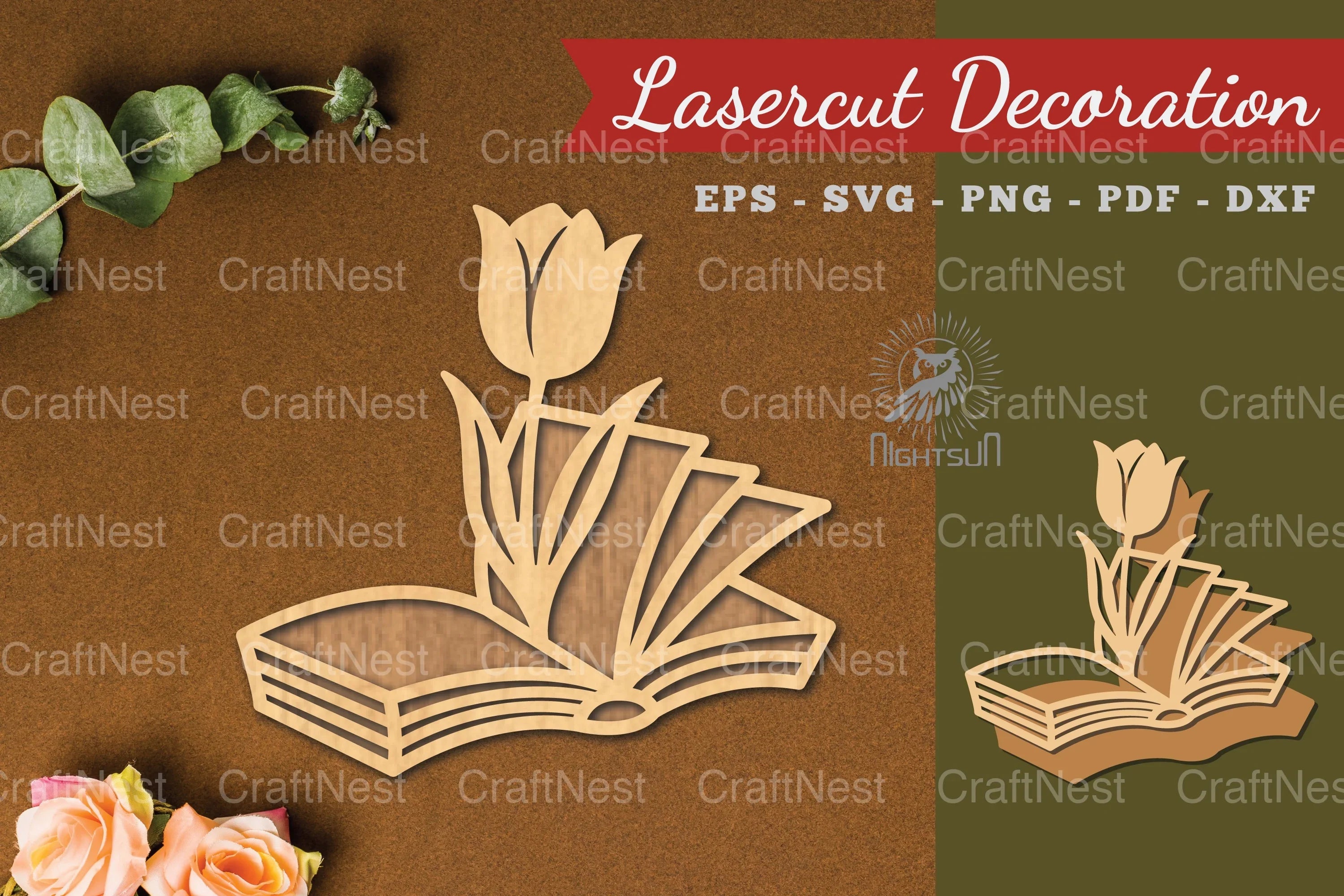 Flower Book Laser Cut Decoration Clipart Bundle - CraftNest - Digital Crafting and Art