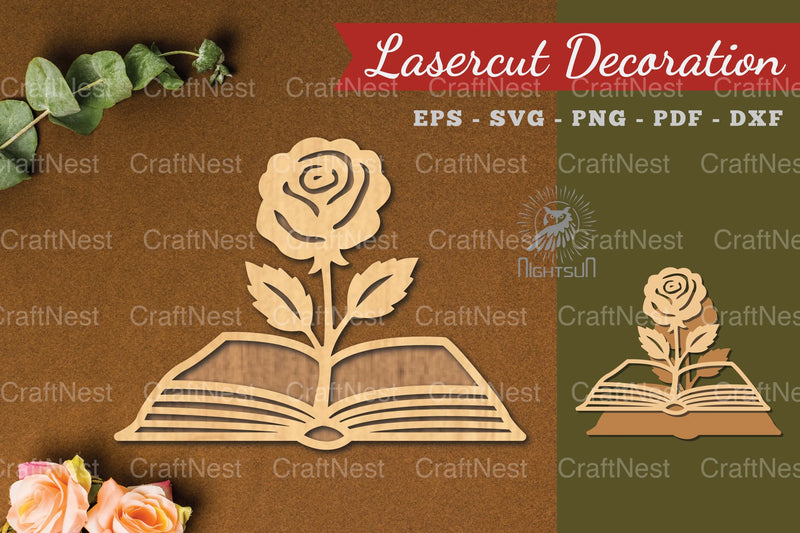 Flower Book Laser Cut Decoration Bundle - CraftNest - Digital Crafting and Art