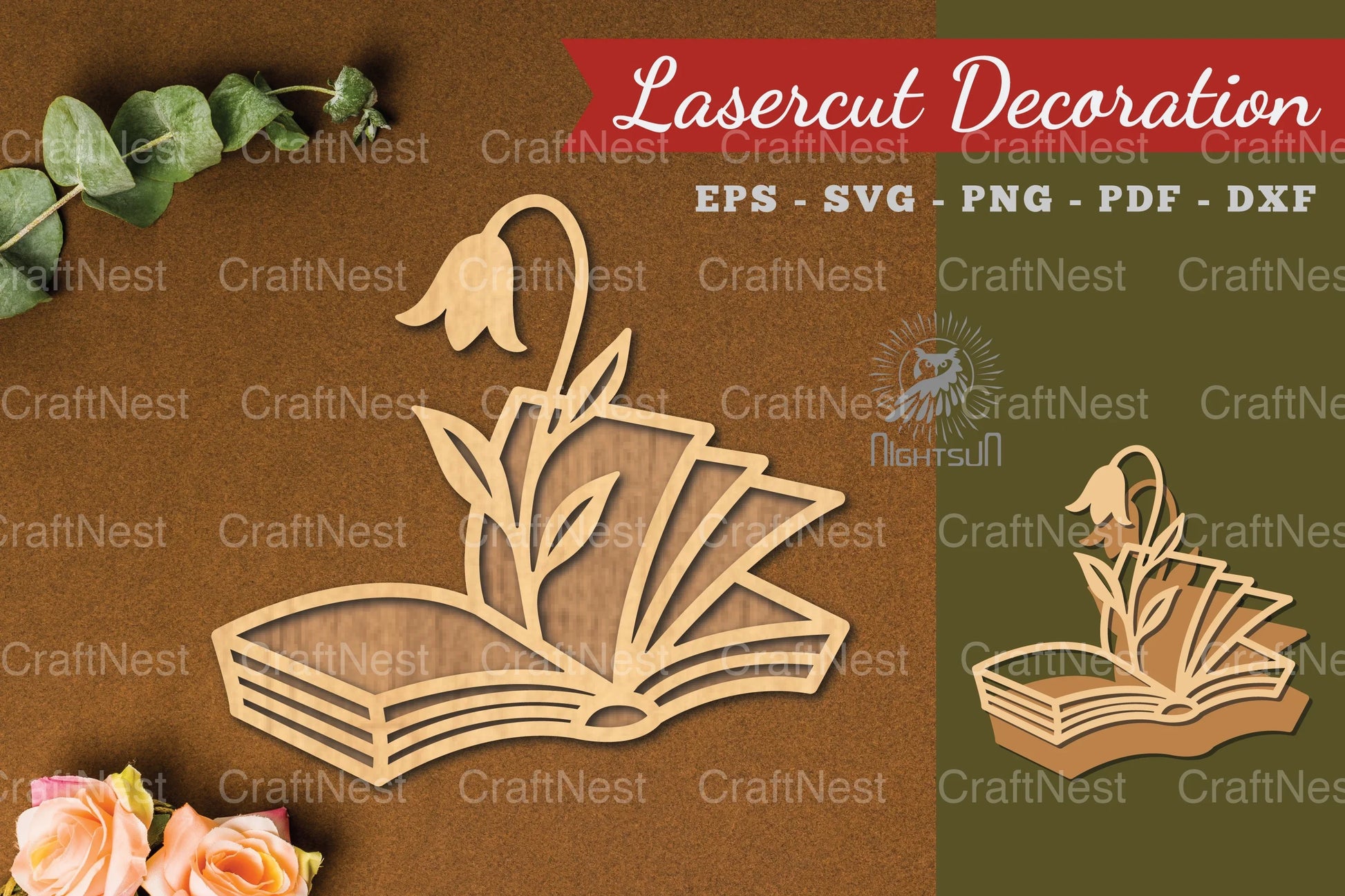 Flower Book Laser Cut Decoration Clipart Bundle - CraftNest - Digital Crafting and Art