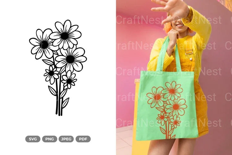 Flower Bouquet SVG Bundle - CraftNest - Digital Crafting and Art