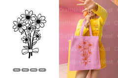 Flower Bouquet SVG Bundle - CraftNest - Digital Crafting and Art
