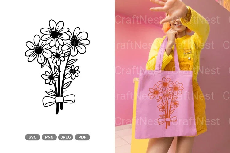 Flower Bouquet SVG Bundle - CraftNest - Digital Crafting and Art