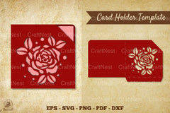 Flower Card Holder Template SVG - Clipart Bundle - CraftNest - Digital Crafting and Art