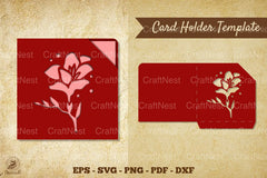 Flower Card Holder Template SVG - Clipart Bundle - CraftNest - Digital Crafting and Art