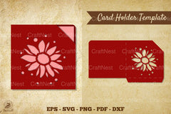 Flower Card Holder Template SVG - Clipart Bundle - CraftNest - Digital Crafting and Art