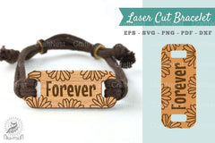 Flower Forever Laser Cut Bracelet Design Bundle - CraftNest - Digital Crafting and Art