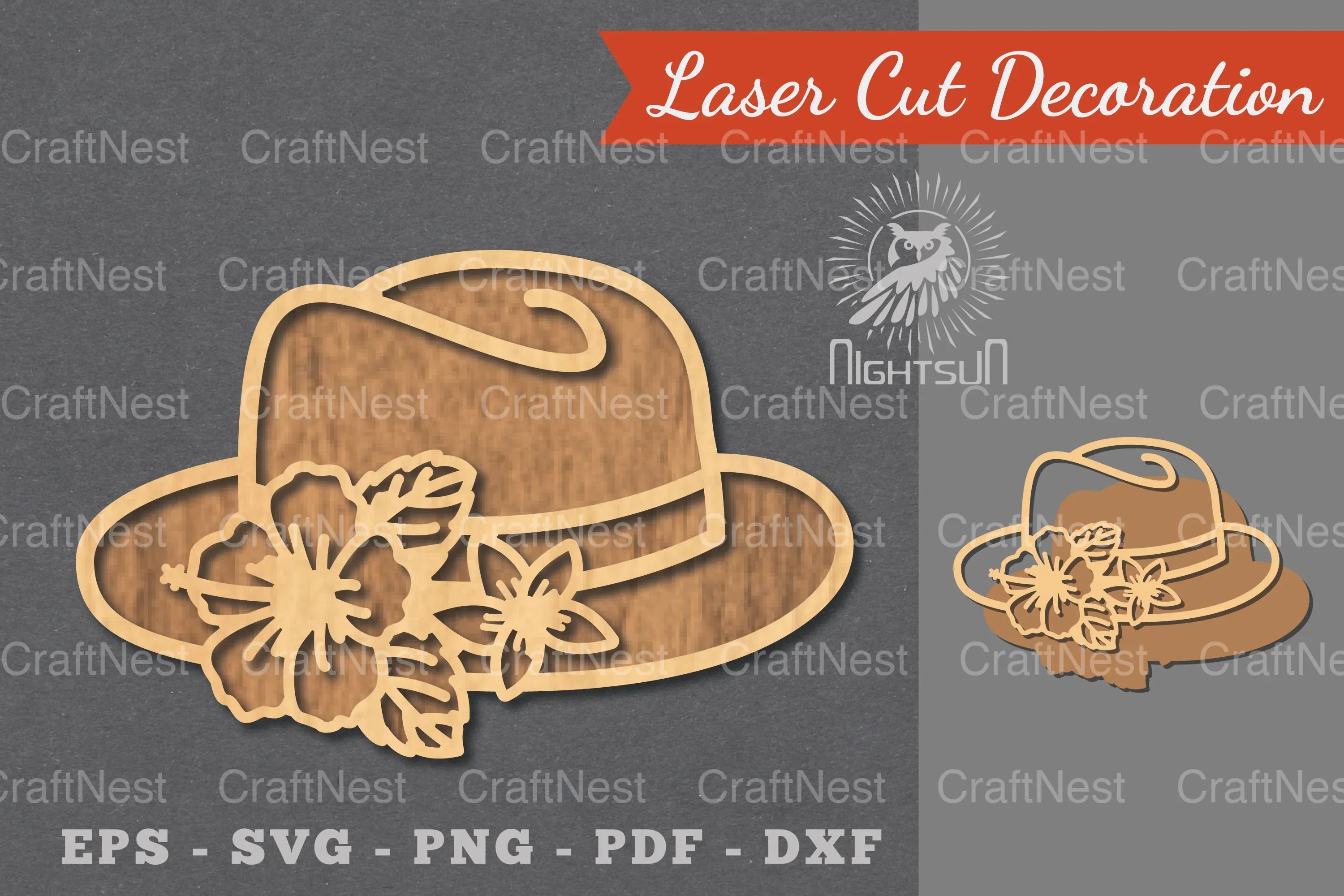 Flower Hat Laser Cut Decoration Clipart Bundle - CraftNest - Digital Crafting and Art
