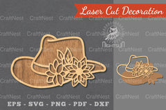 Flower Hat Laser Cut Decoration Clipart Bundle - CraftNest - Digital Crafting and Art