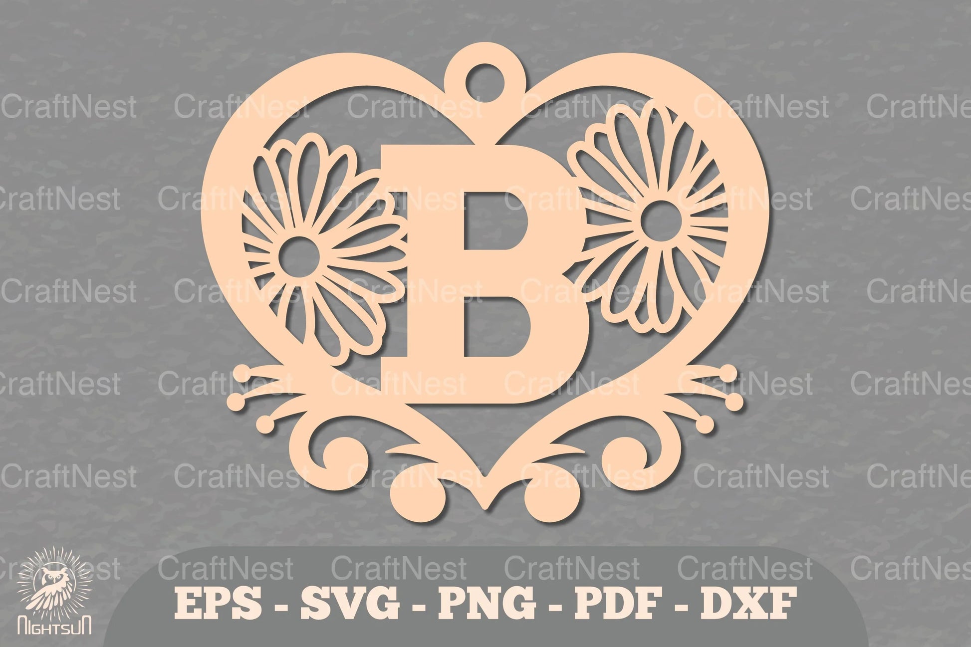 Floral Heart Alphabet Ornament Letter B Clipart Bundle - CraftNest - Digital Crafting and Art