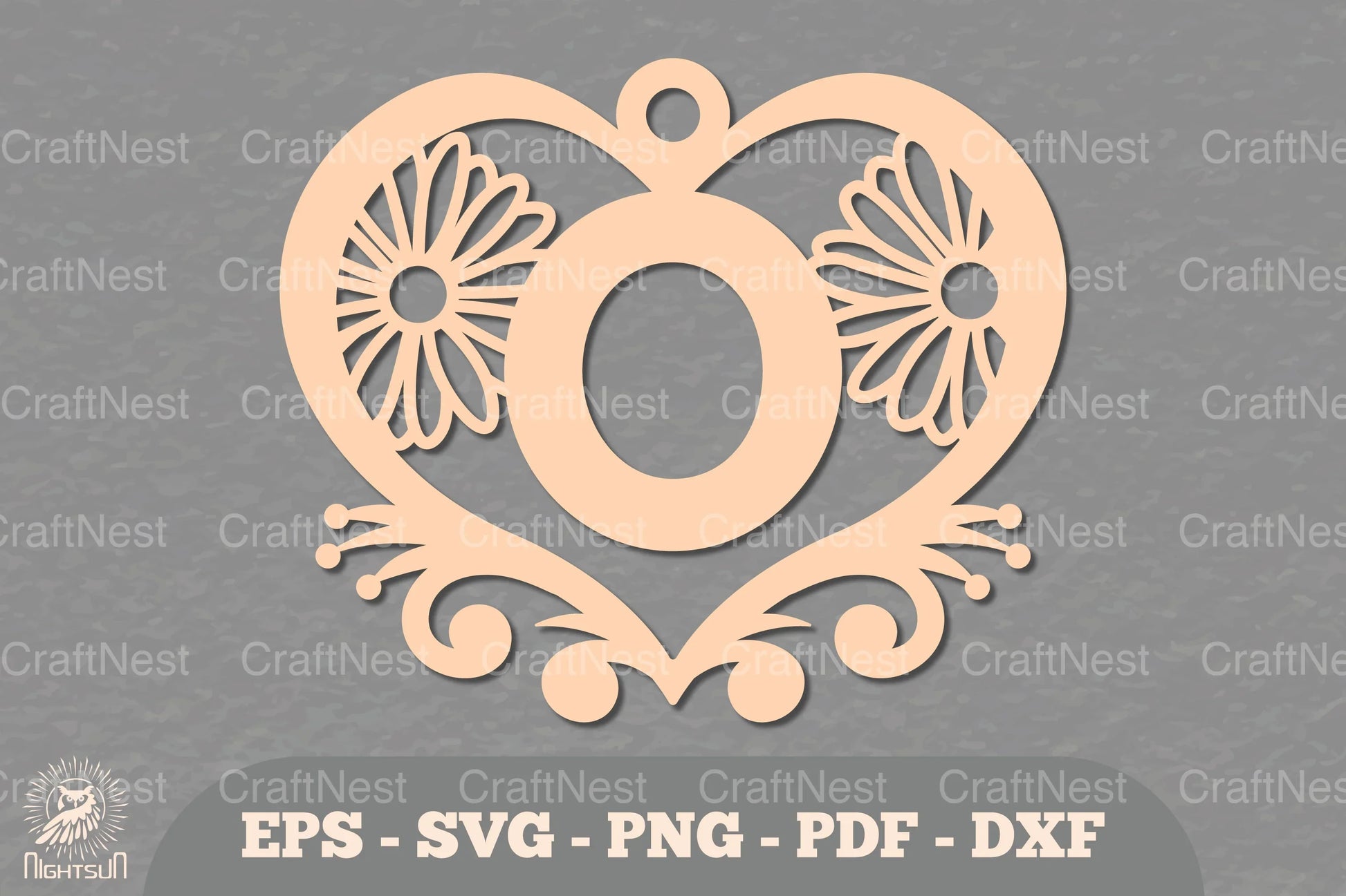 Flower Heart Alphabet Ornament Letter O Clipart Bundle - CraftNest - Digital Crafting and Art