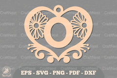 Flower Heart Alphabet Ornament Letter O Clipart Bundle - CraftNest - Digital Crafting and Art