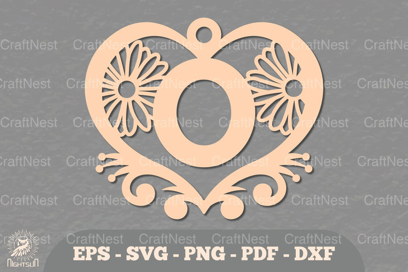 Flower Heart Alphabet Ornament Letter O Clipart Bundle - CraftNest - Digital Crafting and Art