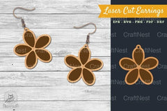 Flower Laser Cut Earring SVG Bundle - CraftNest - Digital Crafting and Art