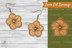Flower Laser Cut Earrings SVG Bundle - CraftNest - Digital Crafting and Art
