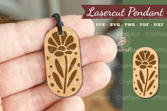Flower Lasercut Pendant Design Bundle - CraftNest - Digital Crafting and Art