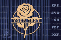 Flower Lasercut Split Monogram SVG Bundle - CraftNest - Digital Crafting and Art