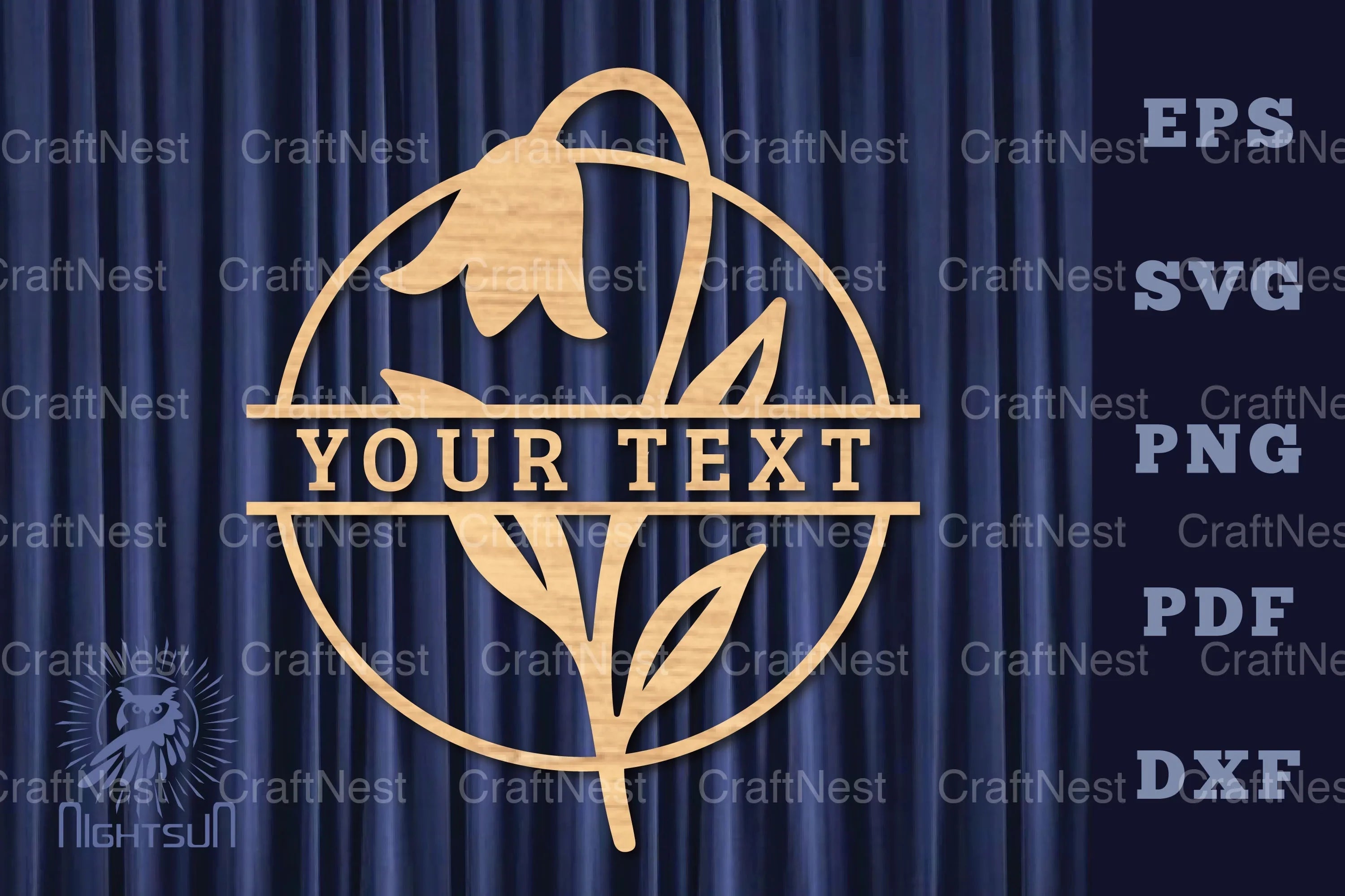Flower Lasercut Split Monogram SVG Bundle - CraftNest - Digital Crafting and Art
