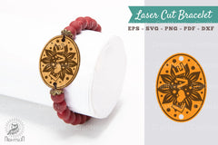 Flower Love Laser Cut Bracelet SVG Bundle - CraftNest - Digital Crafting and Art