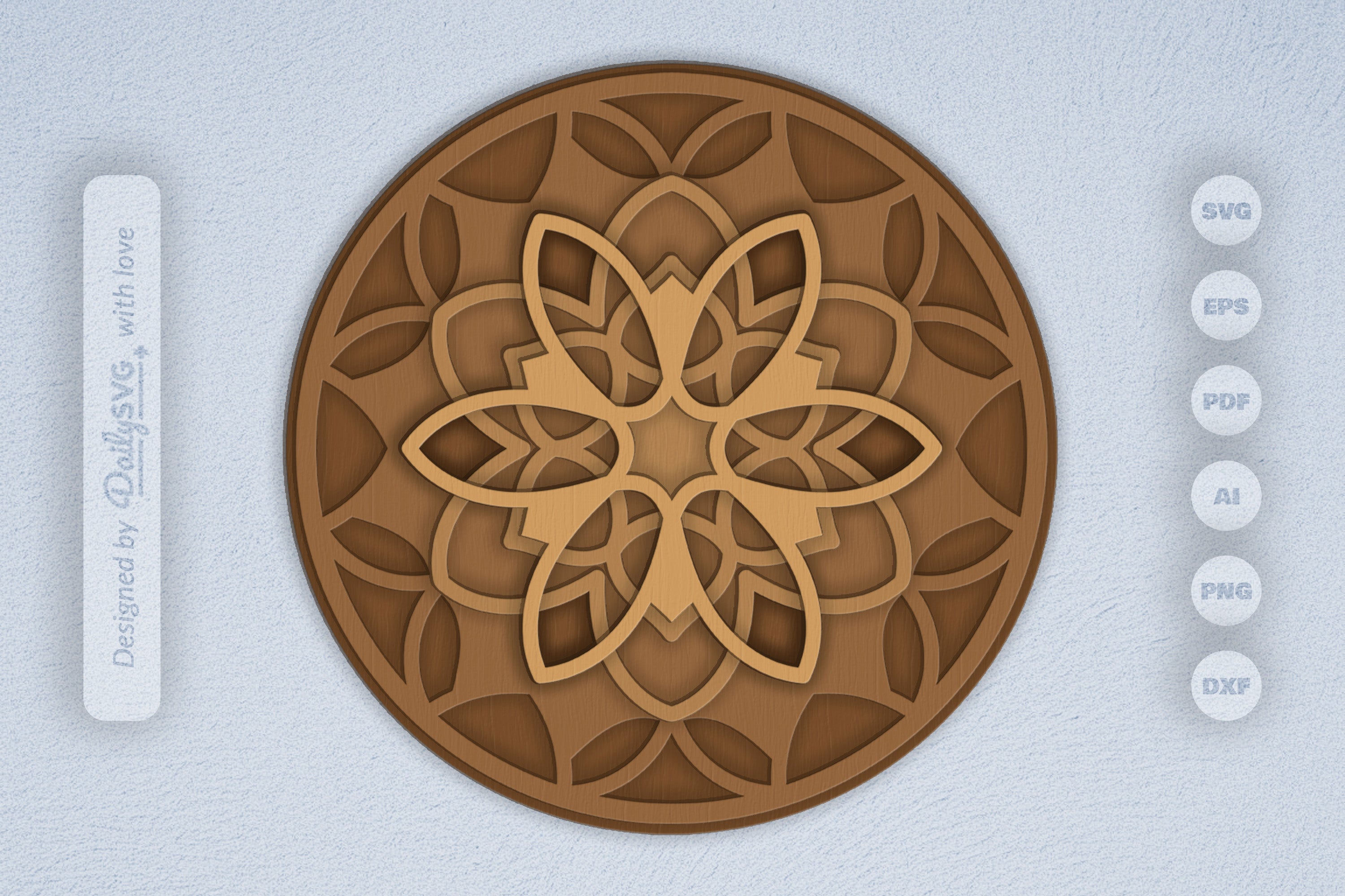 Flower Mandala Laser Cut SVG Bundle