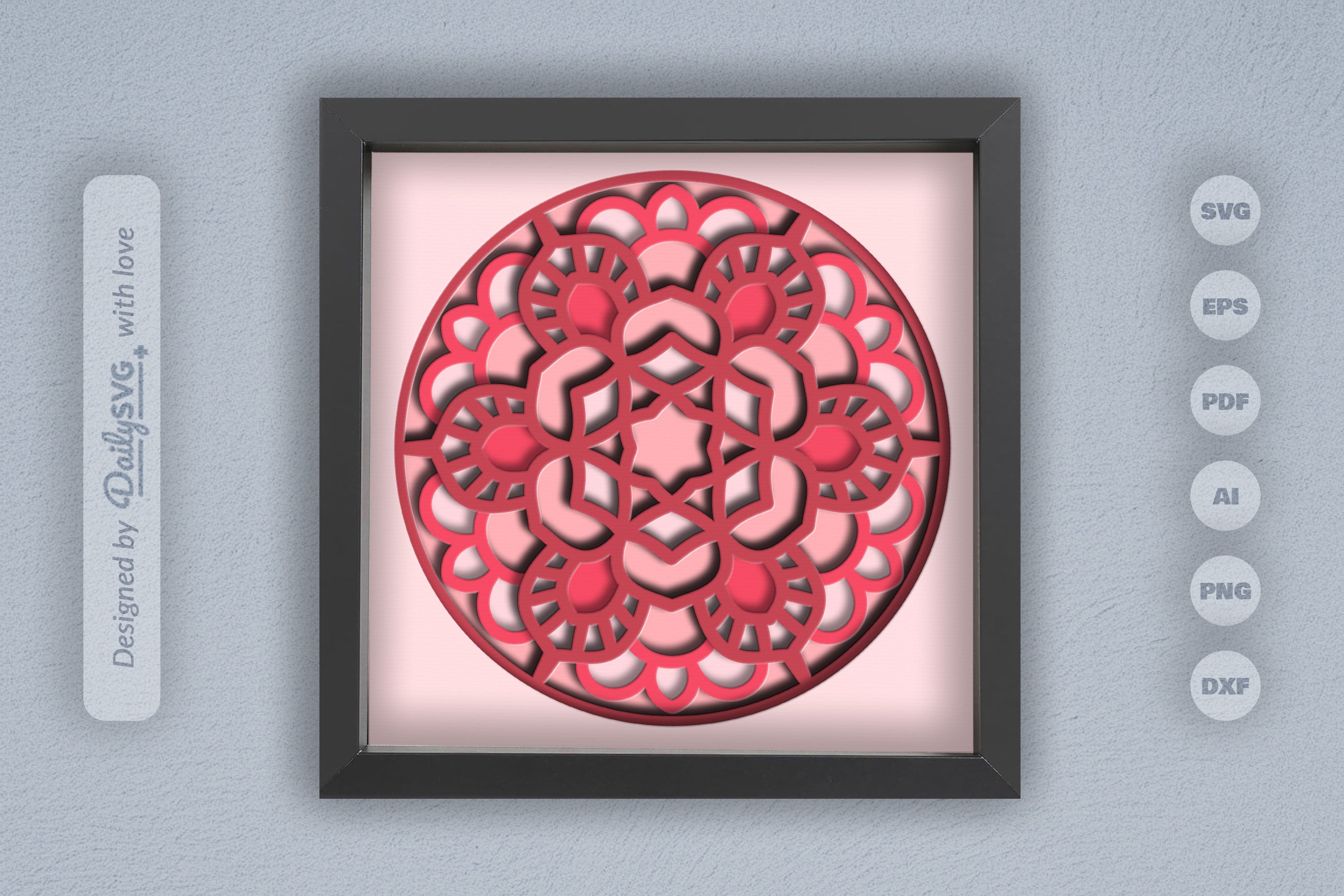 Flower Mandala Paper Cut SVG Bundle