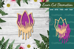 Flower Melted Laser Cut Decoration Clipart Bundle - CraftNest - Digital Crafting and Art