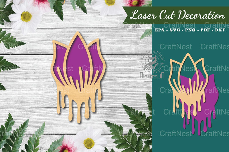Flower Melted Laser Cut Decoration Clipart Bundle - CraftNest - Digital Crafting and Art