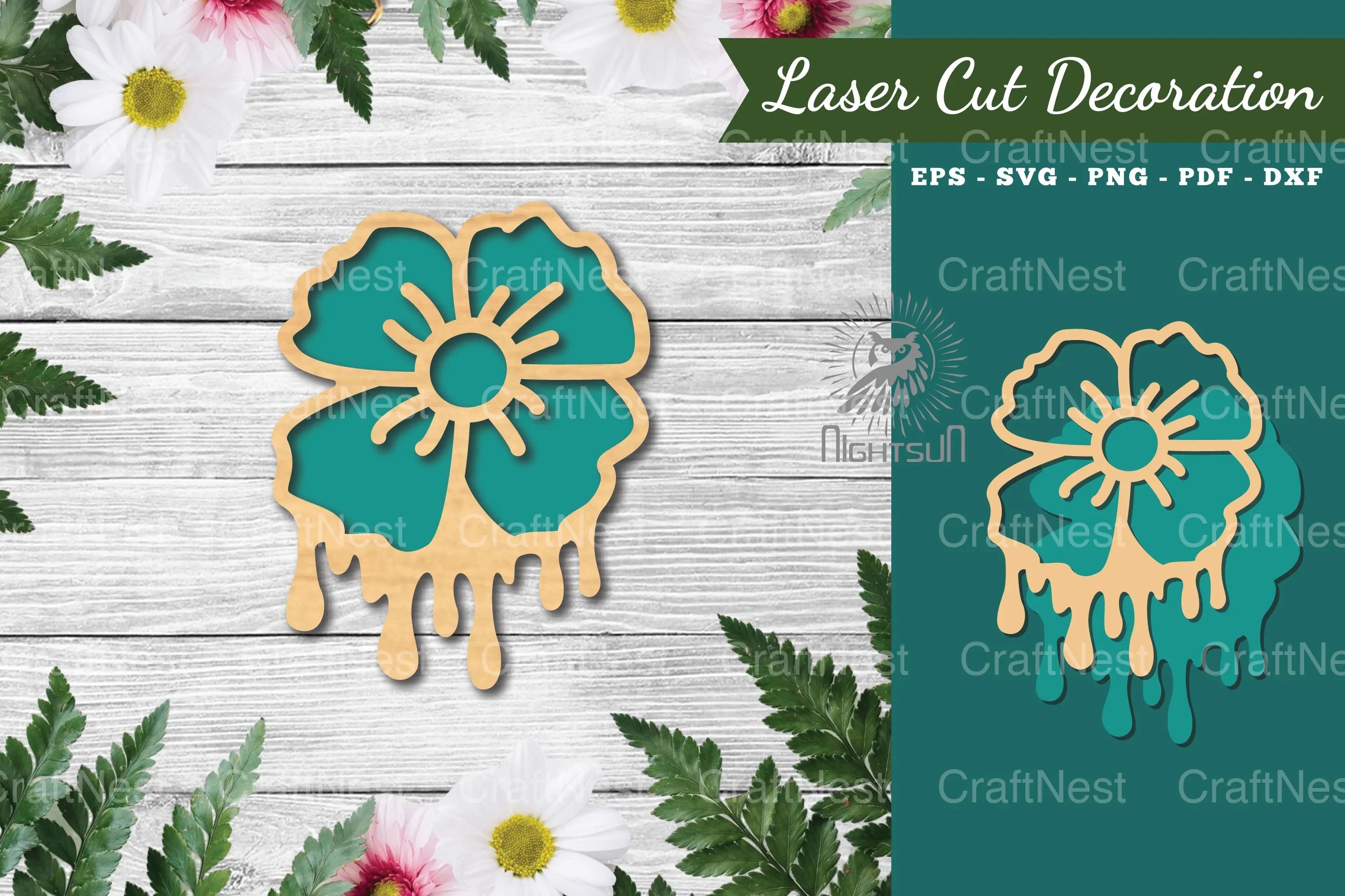 Flower Melted Laser Cut Decoration Clipart Bundle - CraftNest - Digital Crafting and Art