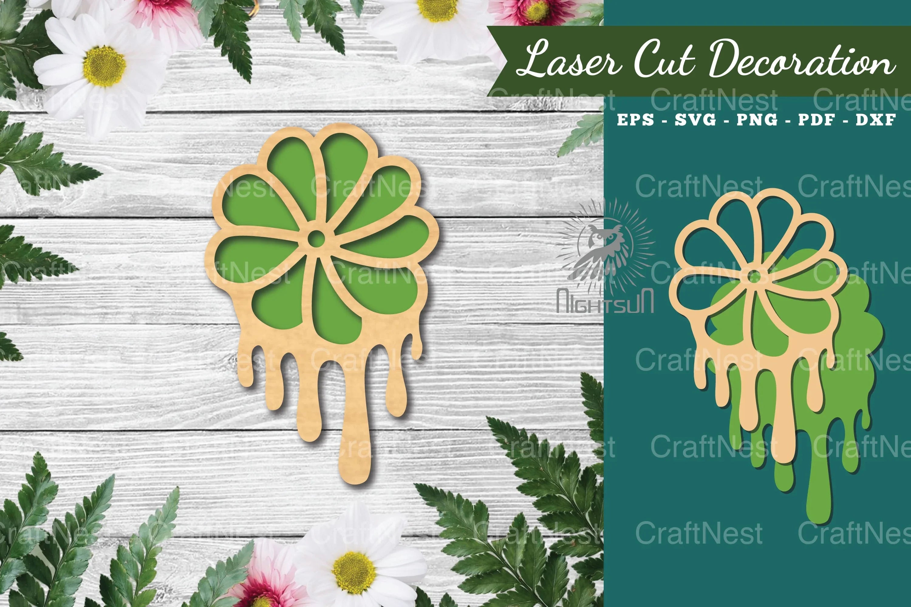 Flower Melted Laser Cut Decoration Clipart Bundle - CraftNest - Digital Crafting and Art