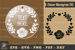 Flower Monogram Silhouette Clipart Bundle - CraftNest - Digital Crafting and Art