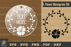 Flower Monogram Silhouette Clipart Bundle - CraftNest - Digital Crafting and Art