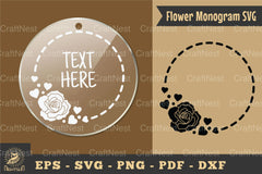 Flower Monogram Silhouette Clipart Bundle - CraftNest - Digital Crafting and Art