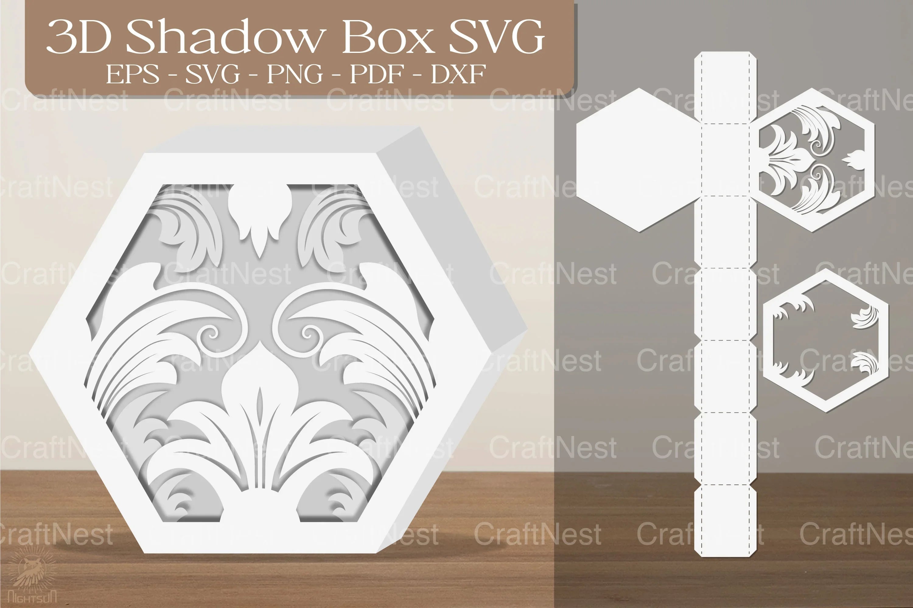 Flower Ornament 3D Shadow Box Clipart Bundle - CraftNest - Digital Crafting and Art