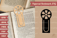 Flower Papercut Bookmark SVG Bundle - CraftNest - Digital Crafting and Art
