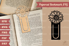 Flower Papercut Bookmark SVG Bundle - CraftNest - Digital Crafting and Art
