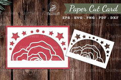 Flower Papercut Card SVG Bundle - CraftNest - Digital Crafting and Art