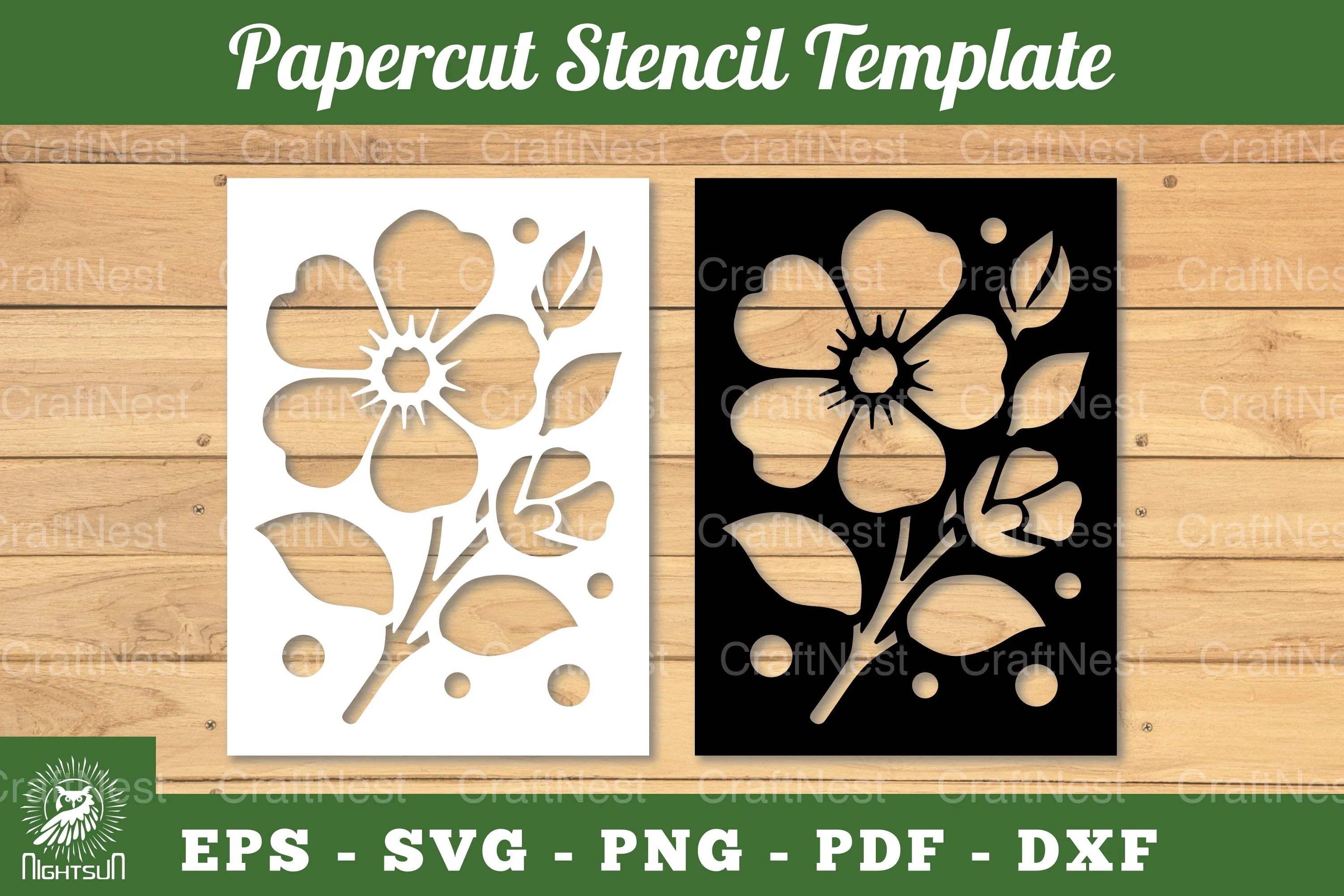 Flower Papercut Stencil Template Clipart Bundle - CraftNest - Digital Crafting and Art