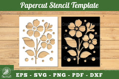 Floral Papercut Stencil Template Clipart Bundle - CraftNest - Digital Crafting and Art